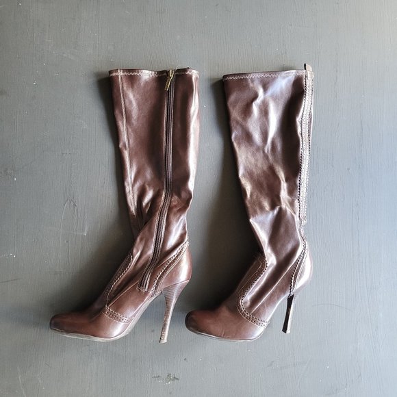 Guess by Marciano Vegan Leather Stiletto Boots - Picture 1 of 8